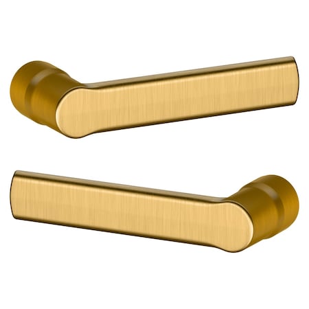 Baldwin Soho Lever Lifetime Satin Brass Door Levers Lifetime Satin Brass 5485V.044.MR